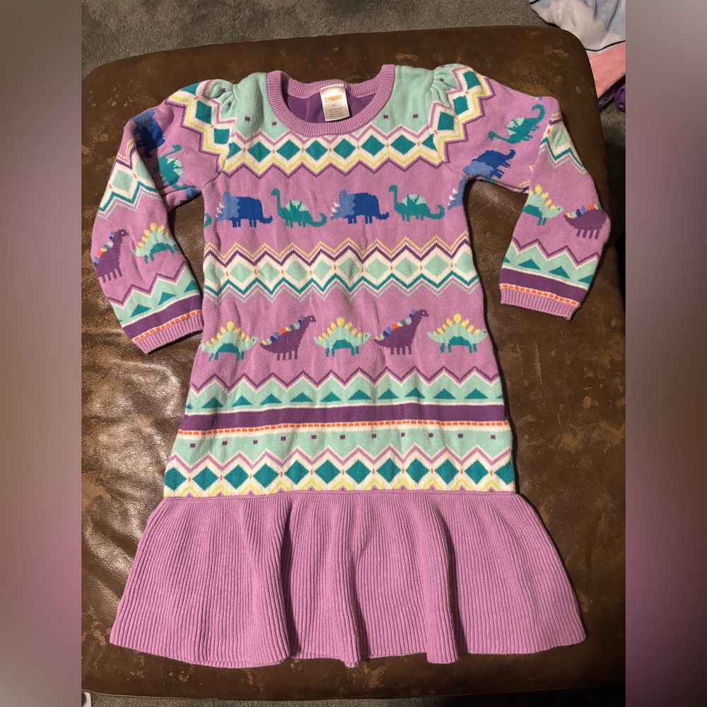 Gymboree sweater dress Dino 5t